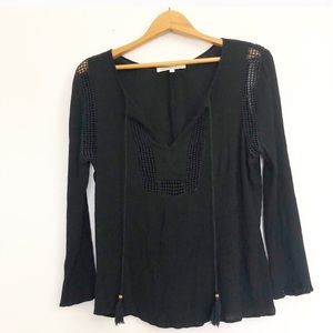 Boho Black Top